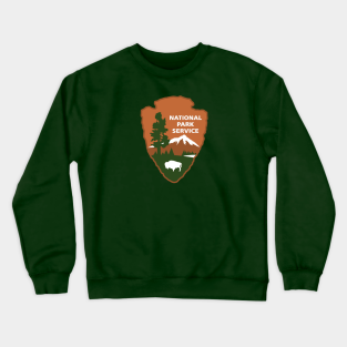 National Park Gift Crewneck Sweatshirt - national park service logo by bumblethebee